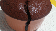 Soufflé au chocolat noir