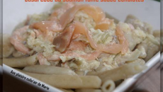 Casarecce au saumon fumé sauce échalotes