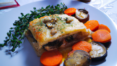 Brick aux légumes et au huîtres