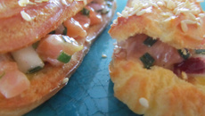 Eclairs aux pommes verte et deux saumons