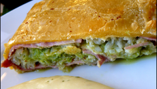 Feuilleté de colin aux courgettes