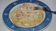 Tagliatelles au saumon économiques