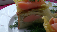 Cake aux endives et saumon fumé