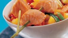 Brochettes de truite à la citronnelle