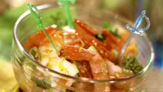 Tapas de gambas marinées