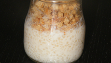Tapioca au lait de coco et crumble aux 4 épices