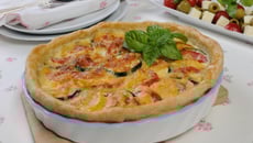 Tarte tomate, courgette, mozzarella