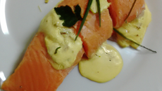 Saumon trop bon au beurre blanc à la vanille