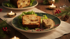 Cake de Noël aux figues, noisettes et chèvre