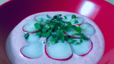 Velouté de fanes de radis