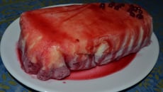 Bûche glacée groseilles et citron