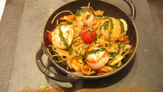 St Jacques aux saveurs d'Asie et sauce pistou