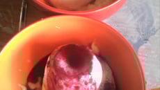 Île flottante aux fraises