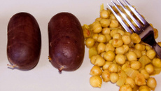 Boudin antillais, colombo de pois chiches