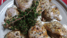 Chapon au yaourt et au thym