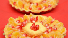 Tartelettes aux clémentines et grains de grenade