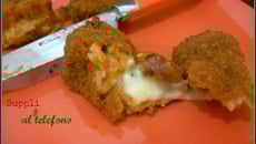 Supplì al telefono: croquettes de riz et mozzarella