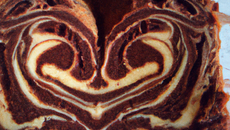 Cake marbré au cacao