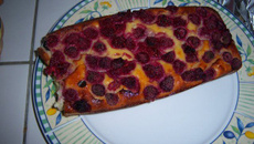Gâteau ricotta noix de coco framboise