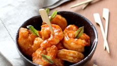 Crevettes laquées au miel et Worcestershire sauce