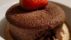 Soufflé fraise chocolat