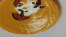 Velouté de potiron au chèvre