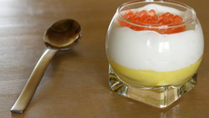 Verrine mangue coco pamplemousse