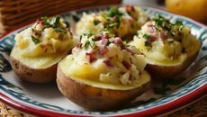 Pommes de terres farcies à la cancoillotte