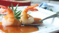 Gambas sauce diable