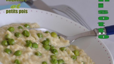 Risotto au roquefort et petits pois