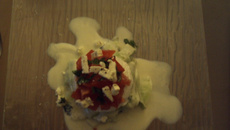 Tartare de concombre au chèvre frais