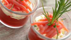 Verrines de filets de rougets