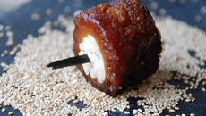 Maki ananas confit, riz, lait de coco, gingembre, vanille