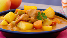 Curry de porc au cidre et aux pommes reinettes