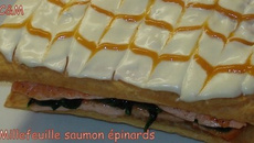 Millefeuille saumon épinards