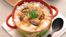 Potage aux abalones et au riz