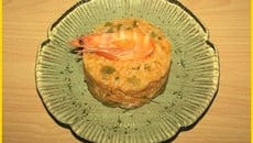 Risotto aux crevettes et tomate