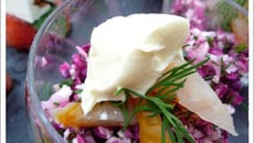 Verrine de semoule de chou fleur au haddok maison