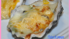 Huîtres gratinées au Roquefort