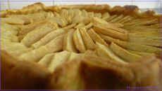 Tarte aux pommes et à la crème pâtissière au carambar