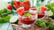 Gaspacho de pastèque et tomates