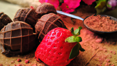 Truffe fraise chocolat
