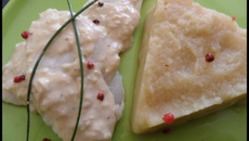 Saint pierre à la sauce moutarde et purée de cèleri rave