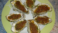 Huitres gratinées au champagne