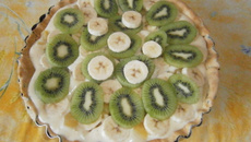 Tarte aux fruits des îles et à la crème pâtissière