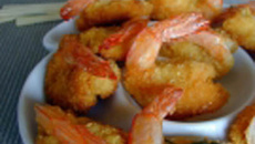 Crevettes croquantes, sauce à l'abricot