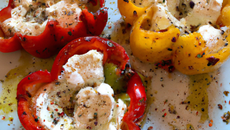 Trilogie de poivrons au chèvre