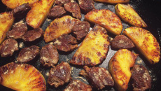 Plancha de veau ananas victoria et savora