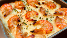 Cassolette de scampis au gratin