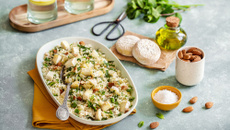 Taboulé aux herbes et Picodon AOP